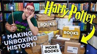 LARGEST HARRY POTTER UNBOXING EVER  SO MANY BOOKS