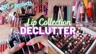 2023 MAKEUP COLLECTION DECLUTTER  DECLUTTERING MY ENTIRE LIP COLLECTION