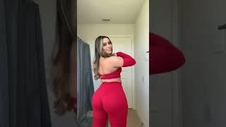 girl with big ass in the red fit #tiktok #babe #babes #shorts