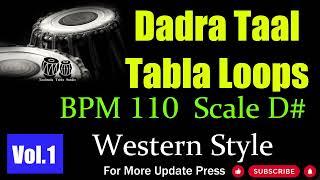 dadra taal- tabla loops- scale -D# BPM 110 - ताल दादरा 6 beats
