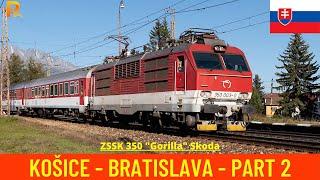 Cab Ride Poprad Tatry - Žilina Košice - Bratislava 23 Slovakia train drivers view 4K