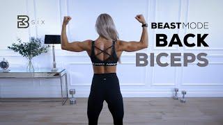 BEASTMODE BACK AND BICEPS - Intense Upper Body Workout  Day 6
