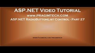 Asp.net radiobuttonlist control   Part 27