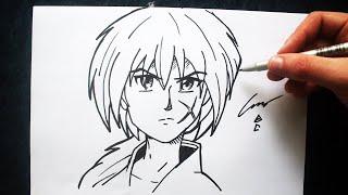 Como Desenhar Kenshin Himura Samurai X - How to Draw Battousai - SLAY DESENHOS #381