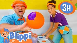 Blippi and Meekah Use BALLOONS To PAINT + More   Blippi and Meekah Best Friend Adventures
