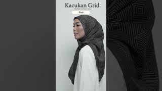 Kacukan Grid Printed Cotton Voile - Beige