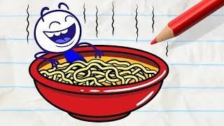 Pencilmates Hot Tub of Pasta  Animated Cartoons Characters  Animated Short Films