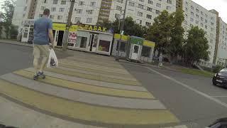 Покатушки с GoPro по улицам Челябинска  Солнечная Захаренко Комсомольский проспект