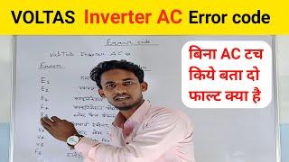 Voltas Inverter AC ERROR Code.