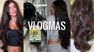 VLOGMAS DAY 17 my haircare guide to healthy & long hair * favorite products + oiling routine *