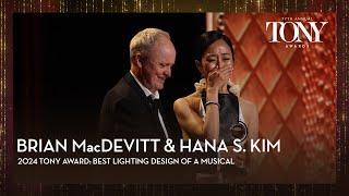 Brian MacDevitt and Hana S. Kim  2024 Tony Awards Acceptance Speeches