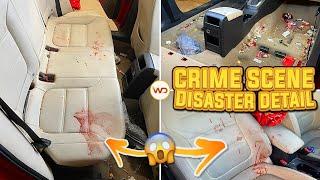 CRIME SCENE Disaster Detail  DESTROYED Car Cleaning  Extremely Satisfying Transformation