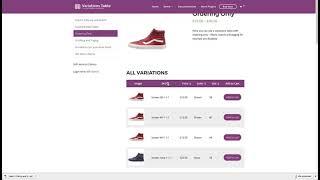 How to transform your variable products into a beatiful table  WooCommerce Variations Table