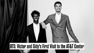 San Antonio Spurs Victor Wembanyama and Sidy Cissokos First Visit to AT&T Center