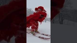 Dragon Danice On the Snow Happy Chinese New Year 2024 #happychinesenewyear #dragonyear #dragondance