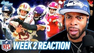 Week 2 Reaction 49ers SHOCKED by Vikings Seahawks 2-0 Chiefs escape Bengals  Richard Sherman NFL