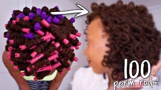 I Used 100 PERM RODS to Curl My Medium Length Locs   Step-By-Step How To