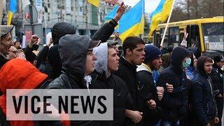 Pro-Russia & Pro-Ukraine Protesters Face Off Russian Roulette in Ukraine