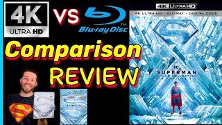 SUPERMAN 5 Film Collection 4K UHD Review 4K vs Blu Ray Image Comparisons Analysis Unboxing SteelBook