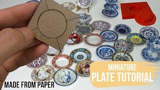 How to make miniature plates from paper and foil. 112 scale.