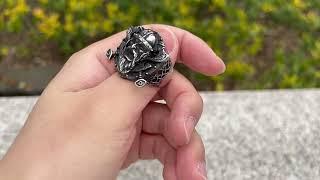 Cool stainless steel warrior ring high quality viking jewelry for fashion