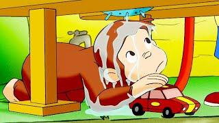 Curious George  George and Allies Automated Car Wash  Cartoons For Kids  WildBrain Cartoons