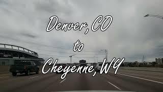Denver Colorado to Cheyenne Wyoming - Driving Video