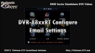 Email Settings - DVR-88xxRT - H.264 Standalone DVR