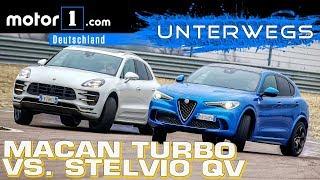 Alfa Romeo Stelvio QV vs. Porsche Macan Turbo PP  UNTERWEGS mit Daniel Hohmeyer