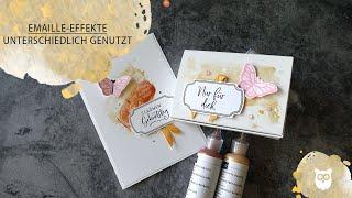 DIY-Hintergrund Metallic - Emaille-Effekte mal anders genutzt