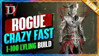 CRAZY FAST Rogue SOLO Leveling Build  Best Poison Blades Build For Season 2  Diablo 4