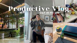 PRODUCTIVE VLOG New Workout Class Exfoliating Facial Grocery Haul