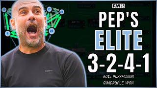 Pep Guardiola NEW 3241  Haaland 85 GOALS 60%+ Poss & Quadruple Won  Best FM23 Tactics