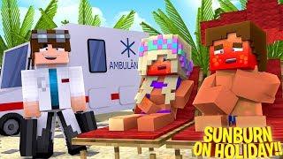 LITTLE DONNY GETS SUNBURN ON HOLIDAY Minecraft Adventure