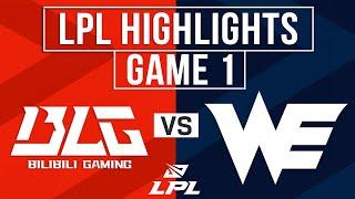 BLG vs WE Highlights GAME 1  LPL 2024 Summer  Bilibili Gaming vs Xi’an Team WE