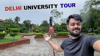 Campus tour vlog - Delhi University 1 day in DU  roads students interaction PG room rents etc.