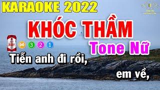 Khóc Thầm Karaoke Tone Nữ Nhạc Sống  Trọng Hiếu