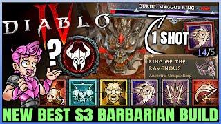 Diablo 4 - New Best S3 Highest Damage Barbarian Build - New Charge is OP - Easy Early Duriel & T100