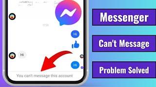 How to Fix You Cant Message this Account Messenger Problem  iPhone  2024