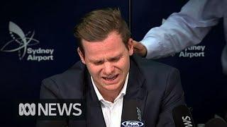 Steve Smith breaks down during ball tampering press conference  ABC News