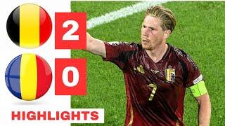 Belgium vs Romania HIGHLIGHTS & ALL GOALS 2-0  De Bruyne Goal  EURO 2024.