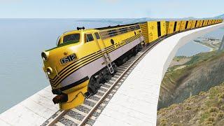 Crazy High Speed Train Crashes #2 - Beamng drive  Dancing Cars