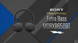 Sony Over-Ear Extra Bass Bluetooth Headphones MDR-XB650BTB - Overview