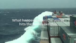 Skagen Maersk survives huge waves at the Indian Ocean  Maersk