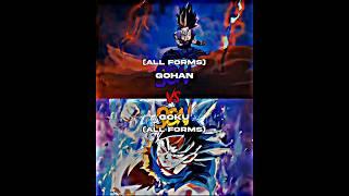 Goku vs Gohan All Forms