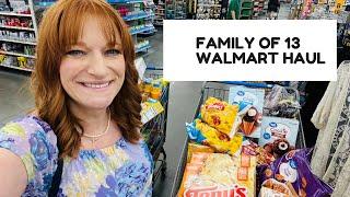 FAMILY OF 13 WALMART HAUL