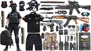 Unpacking special forces toy set carbine rifle AK47 automatic rifle MP5 submachine gun bomb