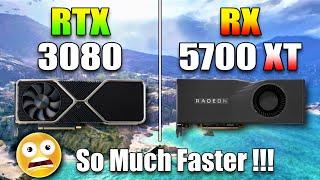 RTX 3080 NVIDIA Flagship vs RX 5700 XT AMD Flagship  PC Gameplay Benchmark Test