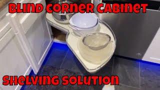 Blind corner cabinet shelving solution. Rev a shelf