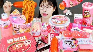 ASMR MUKBANG 편의점 직접 만든 불닭 떡볶이 치킨 김밥 디저트 먹방 & 레시피 Convenience Store Food EATING